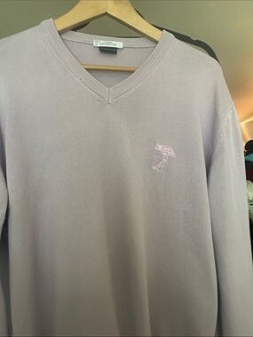 Versace Collection Men’s V-Neck Sweater in Light Lavender XL